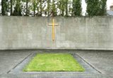 Curved wall of Wicklow granite with hand carved lettering by Michael Biggs of the 1916 proclamation.