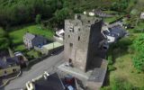 Aerial shot of Ballyhack Castle