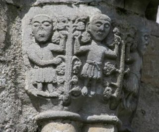 Stone carving at Boyle Abbey