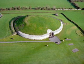 Aerial view of Newgrange mound