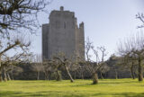 exterior view of the castle from the orchard