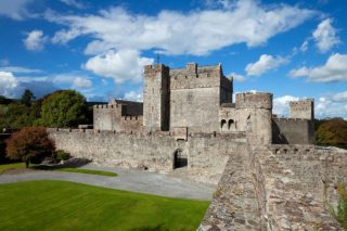 View of Cahir Castle from along the walls.