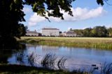 View of Castletown from the meadow and the lake