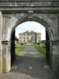 View of Portumna Castle through an arched gateway