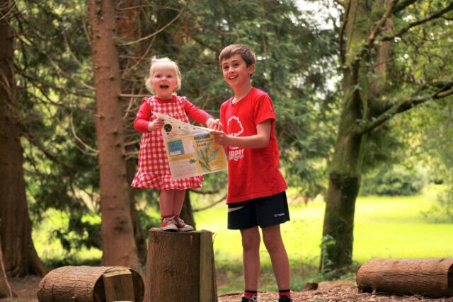 Children enjoying the Discovery Trail at JFK Arboretum