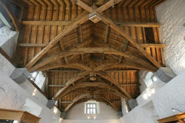 Wooden roof inside Donegal Castle