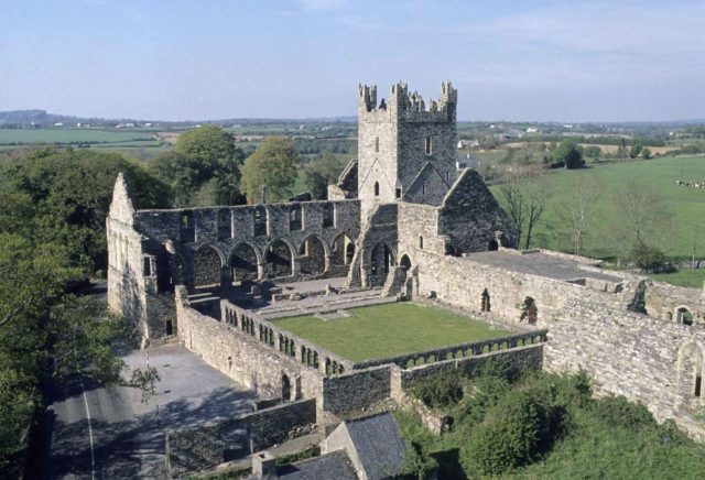 Aerial view of Jerpoint Abbey