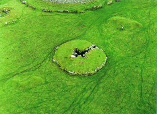 Loughcrew Cairn aerial view