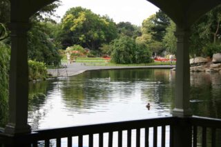 View across the pond from the bandstand