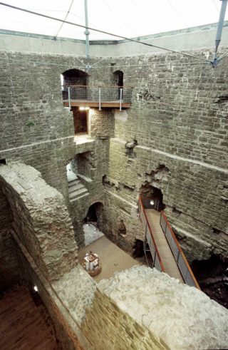 Looking down from the third floor of the Keep