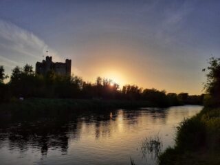 Trim Castle at sunset