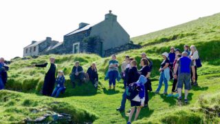 Guided tour taking place on the Great Blasket Island.