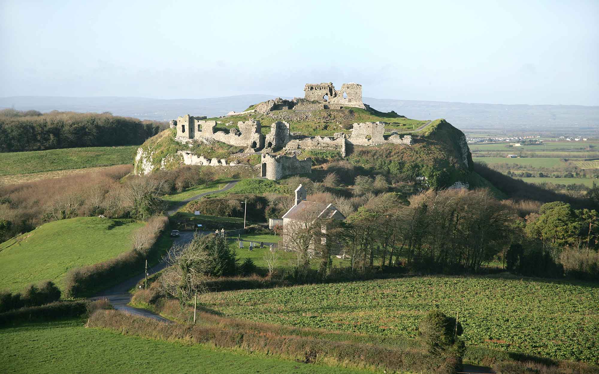 Landscape view of the Rock of Dunamase