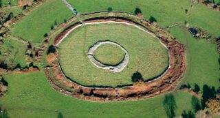 Aerial photo of Rathgall Hillfort