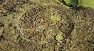 Aerial photo of Mooghaun Hillfort