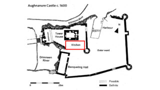 Suggested plan of Aughnanure Castle c. 1600