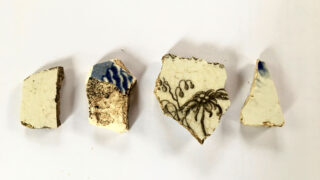 Image of Ceramic fragments uncovered at Aughnanure Castle during the course of the summer of 2018