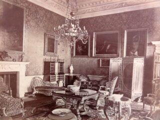 Photograph of the Crimson Drawing Room c. 1880 by Henry Shaw