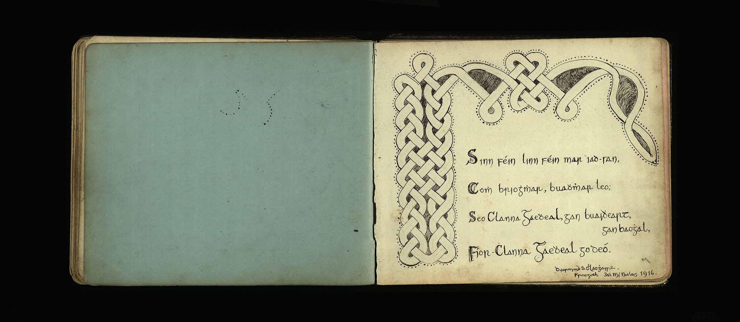 Pages from a Kilmainham Gaol notebook