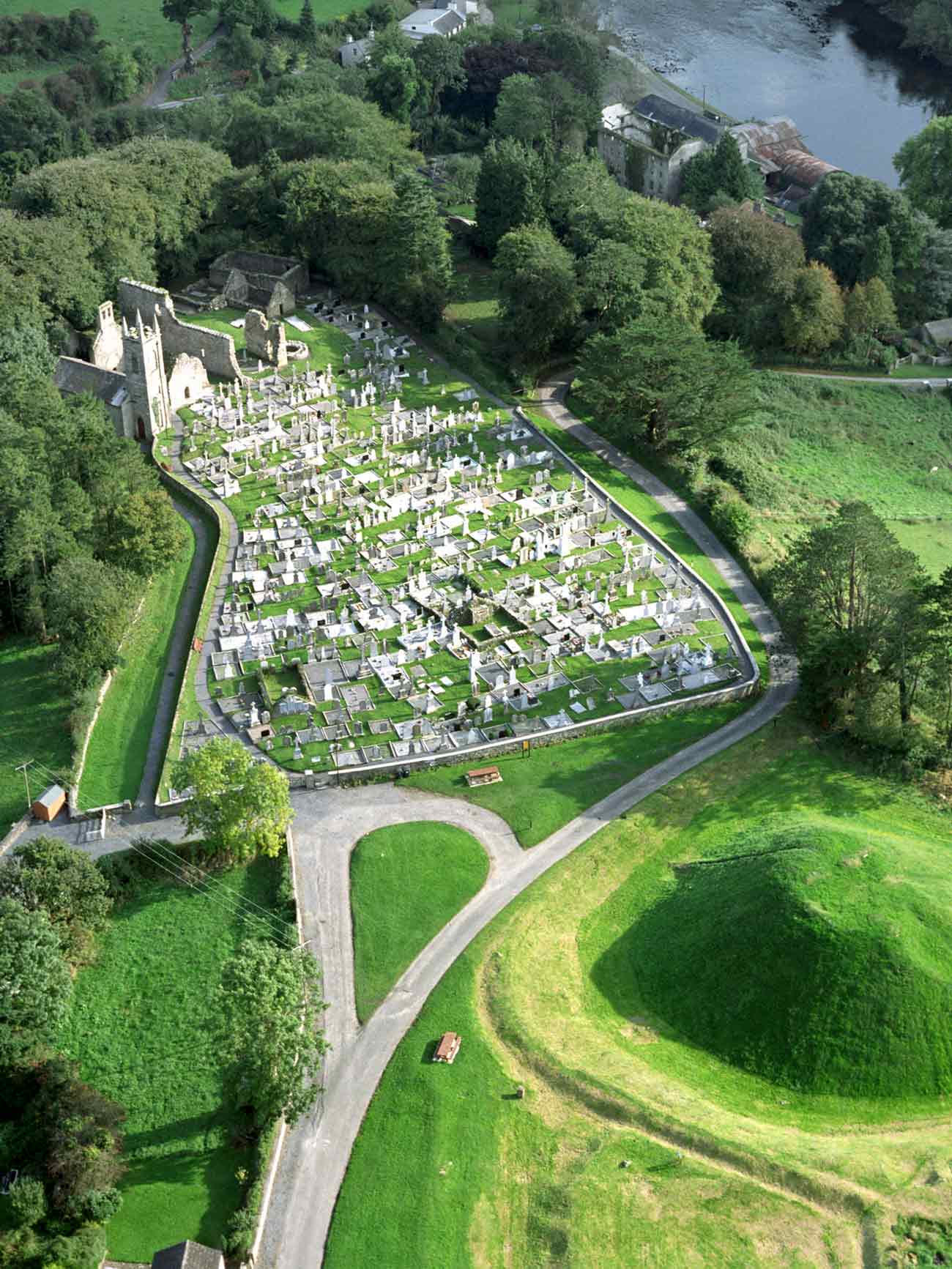 Aerial view of St. Mullin’s Monastic Site