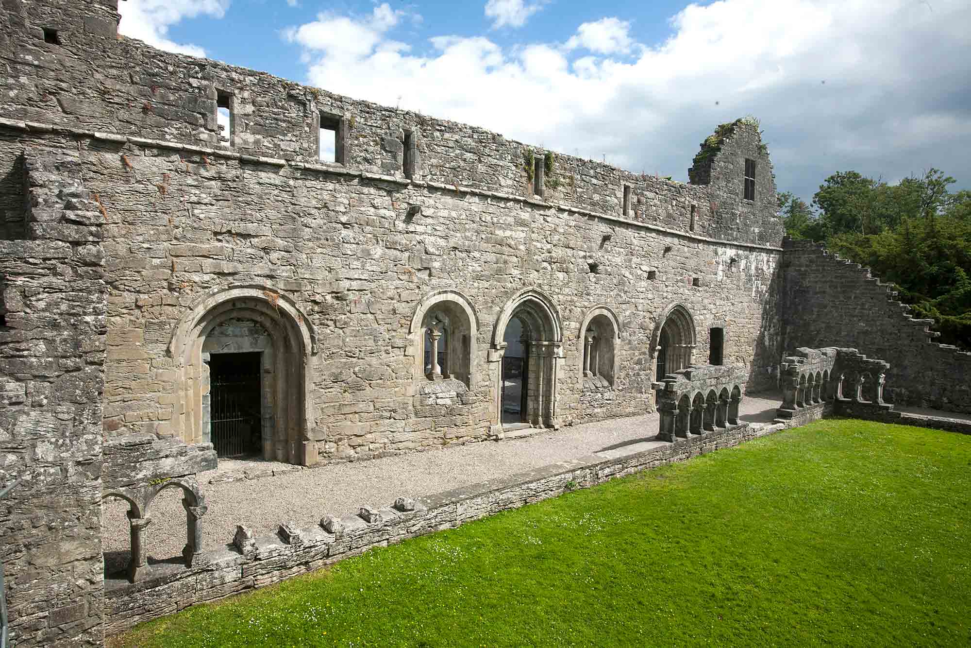 West face of cloister range