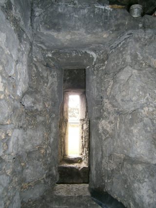 Prison cell double window view