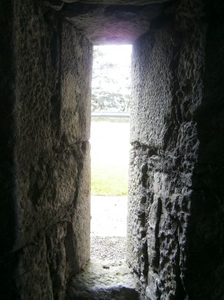 View of the graveyard from the prison cell