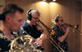 BK and the Glasshouse Ensemble playing Trumpets in a sound studio