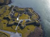 An aerial view of Charles fort military fortress.