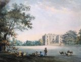 A painting of Rathfarnham Castle and grounds from the 18th century.