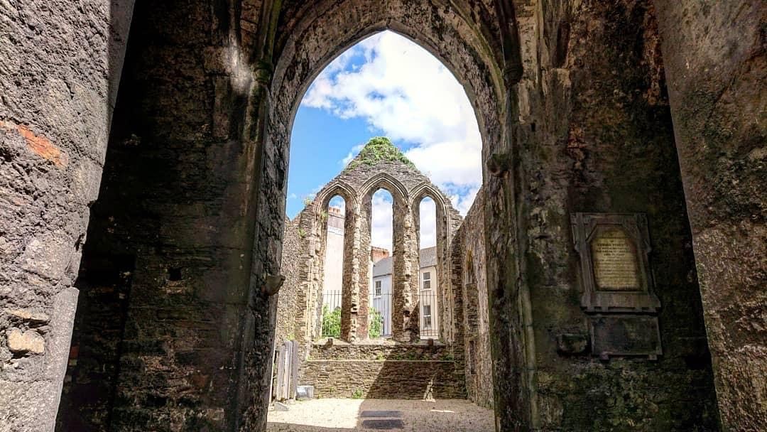 View of interior ruins of Greyfriars Church