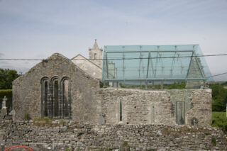 The ruins of Kilfenora Cathedral with the newly renovated Lady Chapel