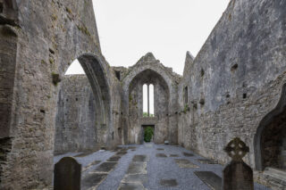 the internal ruins of Quin Abbey