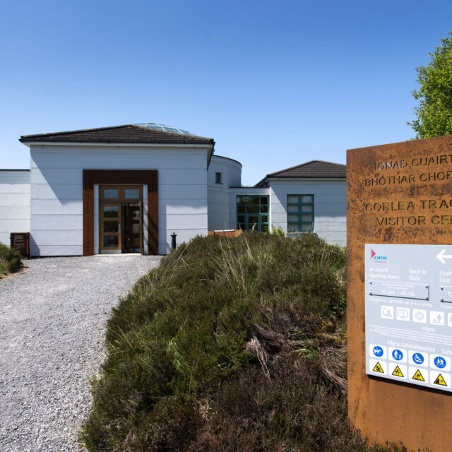 The exterior of Corlea Trackway Visitor Centre
