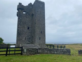 A closer look at the exterior of Gleninagh Castle