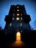 Aughnanure at night - spooky backlit castle