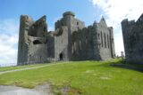 external view of the abbey, perched on a slight incline.