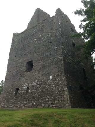 side profile of the stone castle