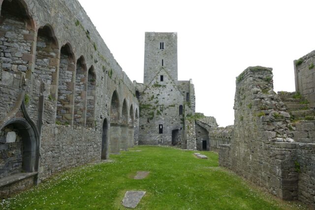 a tower attached to the friary ruins