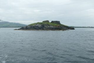 view of the island on approach from the sea