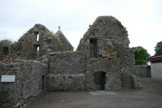 the remaining stone ruins of the abbey infirmary