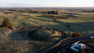 A wide view of the field mounds that make up Rathcroghan