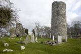 the round tower, church, and cemetery at Oughterard