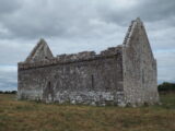 exterior view of the church ruins.