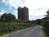 view of the stone castle from across the road.