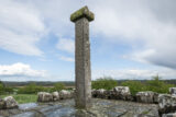 view of carrickdexter cross, backdropped by the blue sky