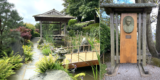 A garden decorated for Lafcadio Hearn.