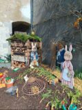 An Easter Bunny set up for children.
