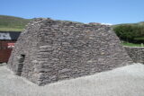 view of the boat-shaped corbelled stone building