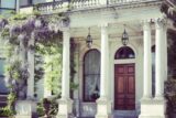 External view of the front of Farmleigh House in the sunshine